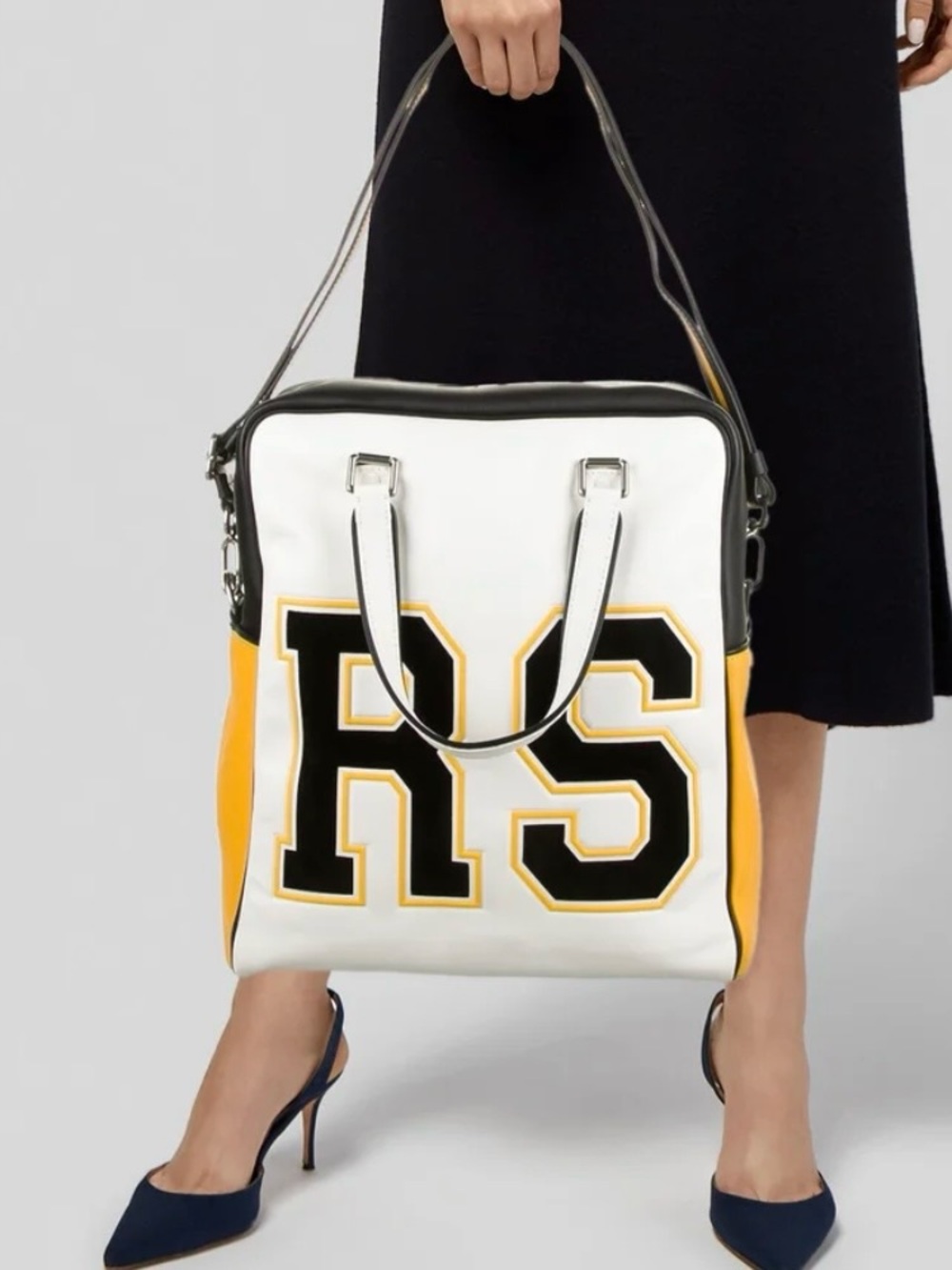 💥RARE💥 Michael Kors 2018 Premium Leather Nikki Varsity Tote With Pouch And Strap